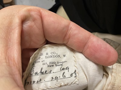 Lot 72 - Fine Edwardian High Sheriff's uniform with sword, in original tin trunk