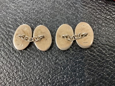 Lot 5 - H.R.H. Prince Andrew, The Duke of York, pair silver presentation cufflinks