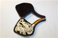 Lot 4068 - Impressive late 19th century meerschaum pipe...