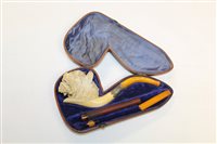 Lot 4069 - Good late 19th century meerschaum pipe Carsved...