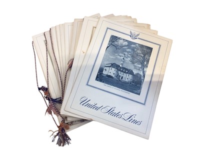 Lot 5133 - Quantity of United States Lines menus