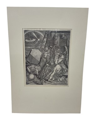 Lot 959 - Johan Wierix (c. 1549-1615) after Durer, engraving - Melancholia, 23.5 x 18.4cm, dated 1602