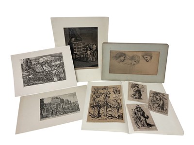 Lot 960 - Various prints including photogravure after Burne Jones