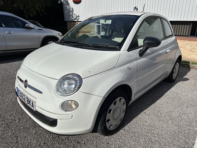 Lot 229 - 2012 Fiat 500 1.2 Pop, reg. no. EX62 BKA, finished in white with a red cloth interior. MOT expired 19th January 2024