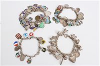 Lot 3441 - Silverer charm bracelet with various Silverer...