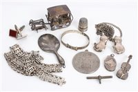 Lot 3443 - Group of Silverer and white metal items -...