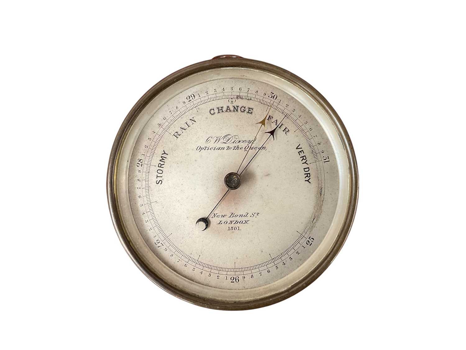 Victor Barometer Lot 162 - Victorian brass cased barometer