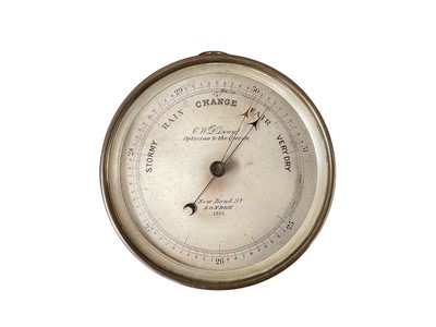 Lot 162 - Victorian brass cased barometer
