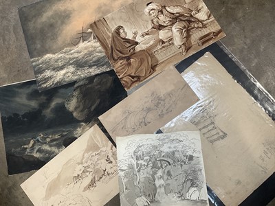 Lot 1187 - Edward Duncan (1803-1882) watercolour studies and other artists, unframed