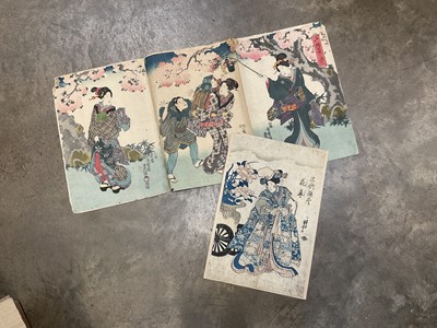 Lot 1185 - Utagawa Kunisada (1786-1865) Two Japanese woodblock prints