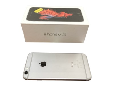 Lot 91 - Apple iPhone 6s, boxed, missing plastic film to back but appears unused