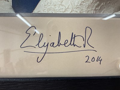 Lot 28 - H.M. Queen Elizabeth II and H.R.H. The Duke of Edinburgh, fine large pair 2014 signed presentation portrait photographs