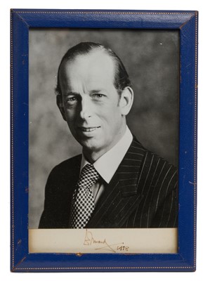 Lot 32 - H.R.H. The Prince Edward The Duke of Kent, signed 1978 presentation portrait photograph