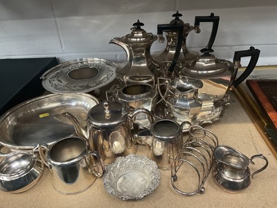 Lot 296 - Group of silver plated wares