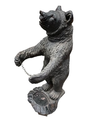 Lot 185 - Black Forrest style fibreglass bear stick stand