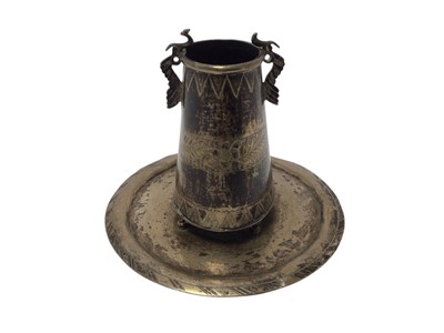 Lot 495 - 19th century or earlier, Middle Eastern or Indian white metal vessel, possibly an incense holder