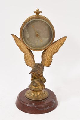 Lot 899 - Early to mid 19th century Empire-style gilt bronze desk aneroid barometer
