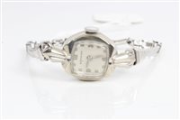 Lot 3453 - Ladies' Wittnauer white gold (14k) cocktail...