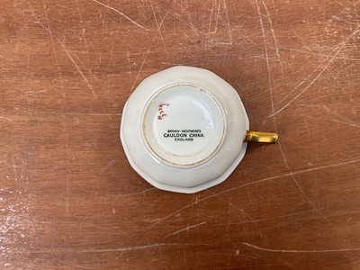 Lot 5006 - Pair of 19th century Wedgwood Aesthetic style pierced candlesticks, together with other china, including Cauldon porcelain made for Tiffany, Brambly Hedge figures, Hummel figures, etc