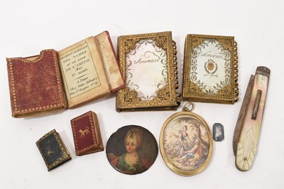 Lot 864 - Group of vertu items including portrait miniatures