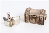 Lot 3440 - Pair Silverer Asprey cufflinks and a Silverer...