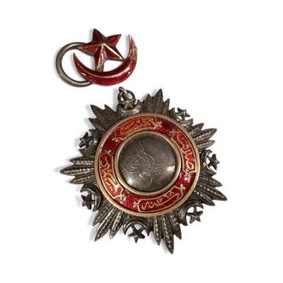 Lot 711 - Turkish Order of the Medjidee neck badge, silver and enamel
