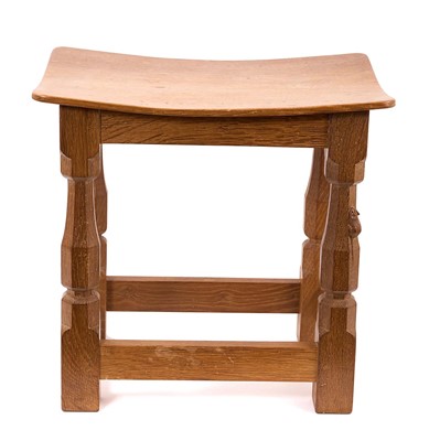 Lot 1200 - Robert Mouseman Thompson oak stool
