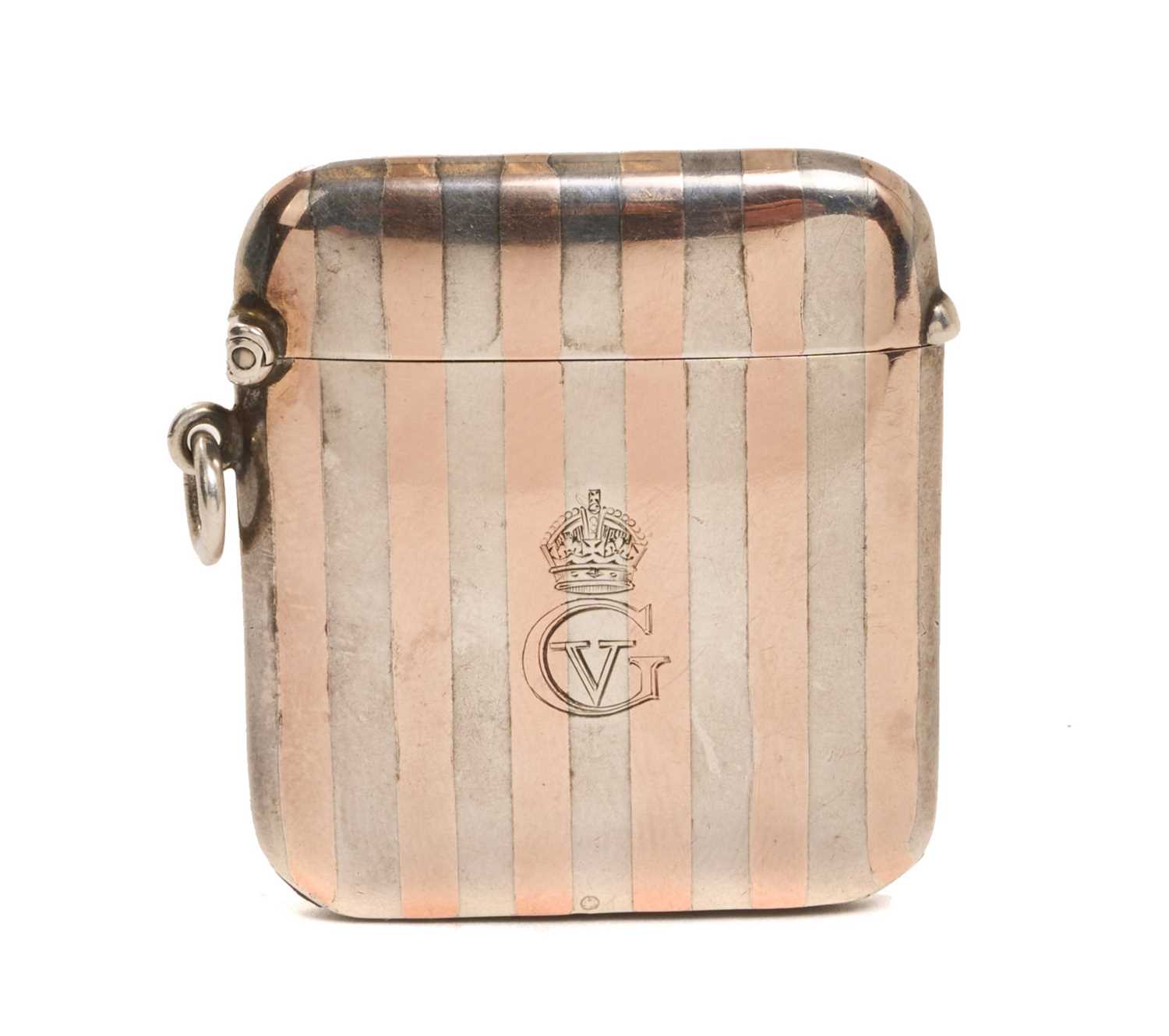 Lot 36 - H.M. King George V, fine presentation vesta case