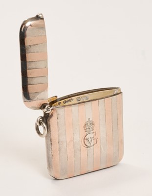 Lot 36 - H.M. King George V, fine presentation vesta case