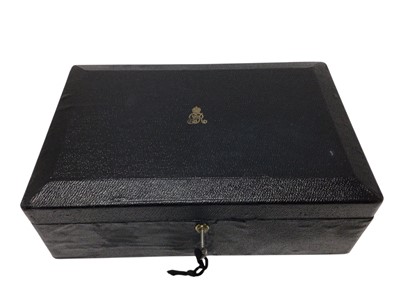 Lot 39 - H.M. King George V Government black leather dispatch box