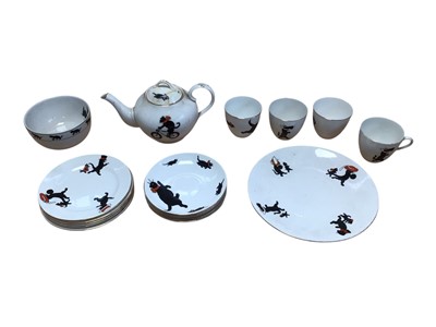 Lot 5010 - Allertons mid century tea set decorated with cats