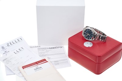 Lot 758 - Gentlemen's Omega Seamaster Aqua Terra GMT Co-Axail stainless steel wristwatch, serial number 86302622. On stainless steel bracelet. Circa 2013, with original box, guarantee card and service rece...