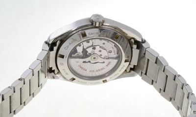 Lot 758 - Gentlemen's Omega Seamaster Aqua Terra GMT Co-Axail stainless steel wristwatch, serial number 86302622. On stainless steel bracelet. Circa 2013, with original box, guarantee card and service rece...