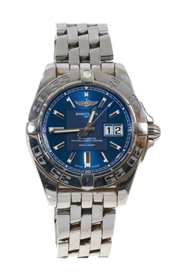 Lot 770 - Gentlemen's Breitling Stainless steel automatic wristwatch model A49350 in box with receipt
