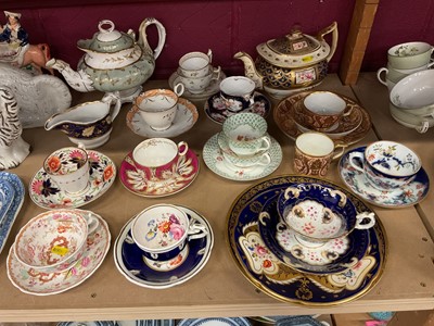 Lot 787 - Collection of assorted 19th century English porcelain to include trios, vases etc.