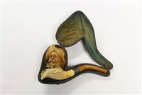 Lot 4043 - Late 19th century meerschaum pipe Carsved with...