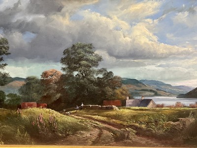 Lot 1259 - Jack R Mould, acrylic on canvas, Loch Tay, signed, framed