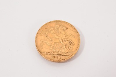 Lot 584 - Victorian gold full sovereign 1886