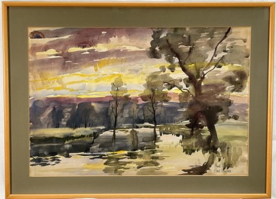 Lot 33 - Paul Earee (1888-1968) group of three framed watercolour landscapes