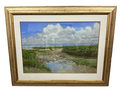 Lot 1110 - Brian Argent Smith (1937-2025) pastel, East Mersea foreshore, signed, 60 x 85cm, glazed frame