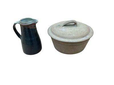 Lot 5016 - Leach St. Ives Pottery: casserole pot and cover and similar jug (2)