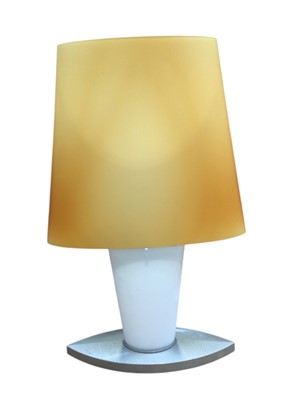 Lot 5002 - Two Italian Fontana Arte lamps designed by Daniela Puppa with oval frosted glass shades