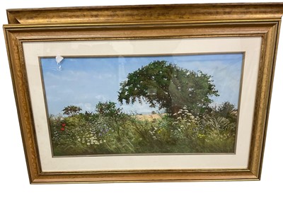 Lot 1116 - Brian Argent Smith (1937-2025) pastel, hedgerow, signed, glazed frame 44 x 82cm
