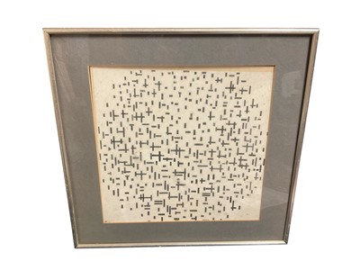 Lot 1134 - After Piet Mondrian, silkscreen print - Composition in line, approximately 34 x 34cm, glazed frame
