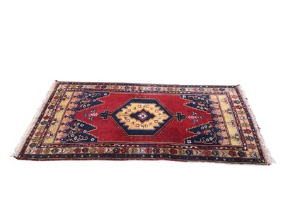 Lot 5300 - Turkish rug approximately 210cm X 106.5cm