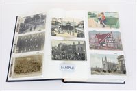 Lot 2402 - PostCarsds in album - including real...