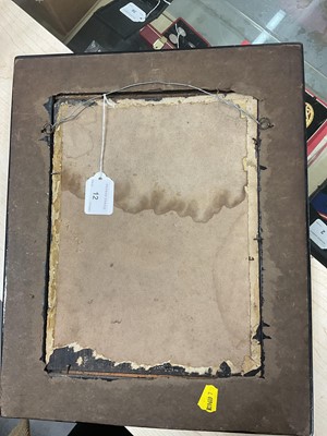 Lot 12 - Mid-19th century French Royal portrait on papier mâché panel and matching frame