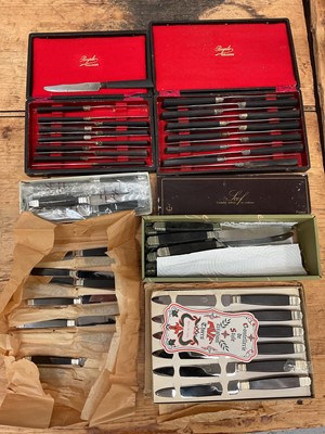 Lot 15 - Collection of good quality French wooden-handled knives, by various makers including Royals Toulouse