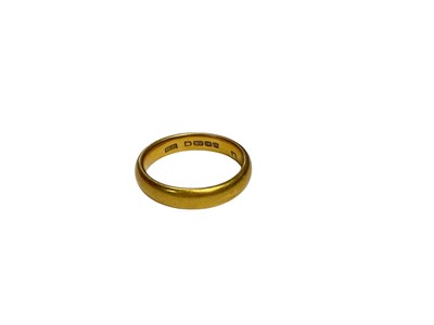 Lot 140 - 22ct gold wedding ring (Birmingham 1923)