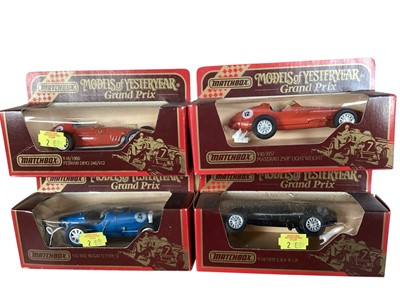 Lot 2034 - Matchbox models of Yesteryear diecast vintage cars & commercial vehicles, straw & maroon boxes (5 boxes)